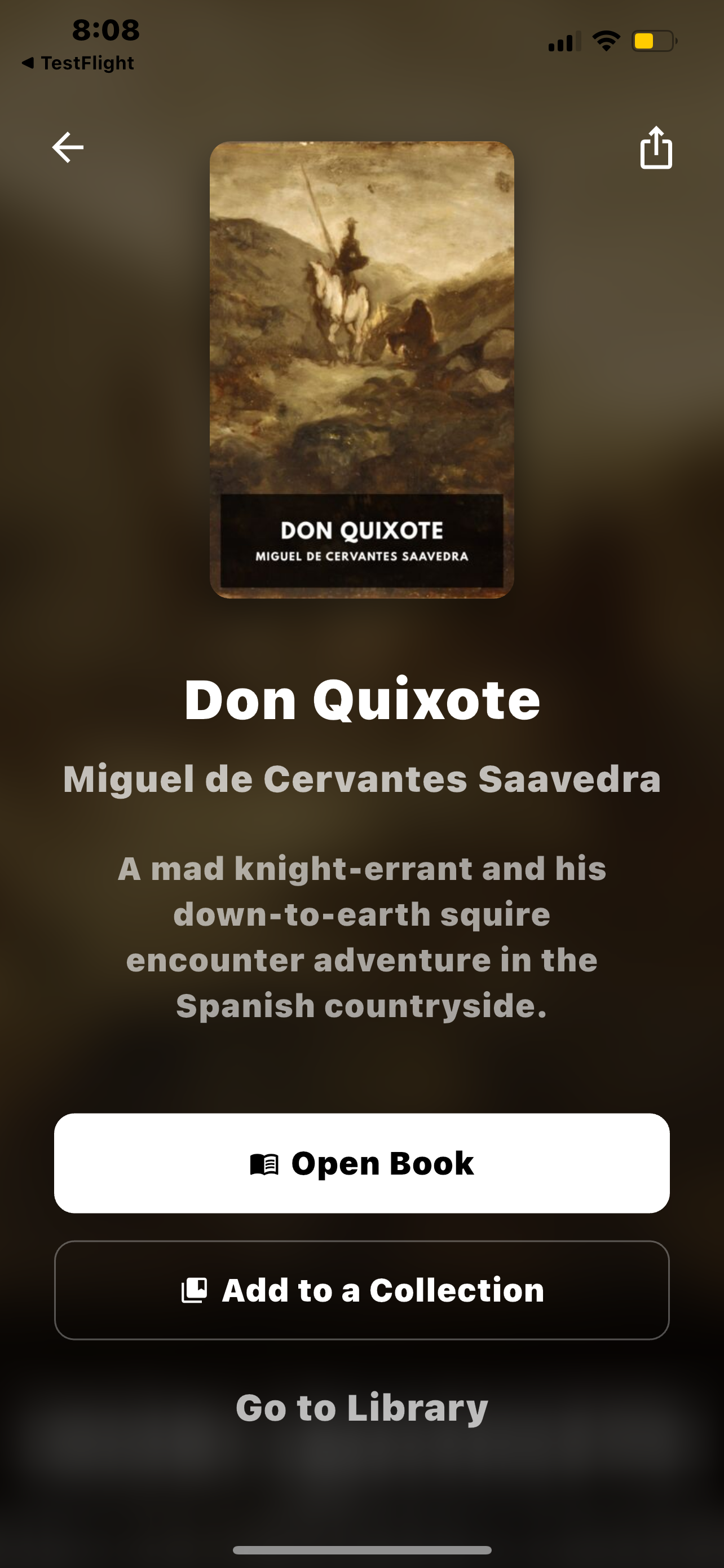 In-depth book details and actions